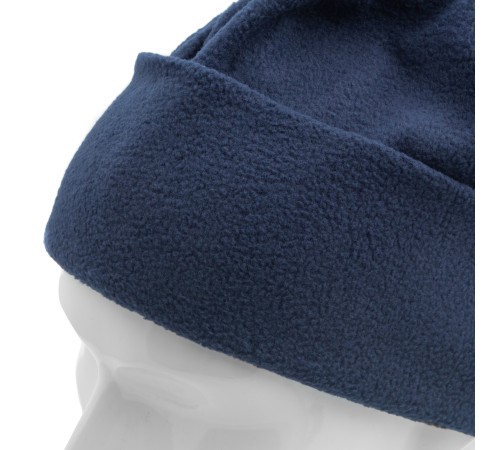 Шапка с отворотом из флиса для взрослых, размер 58-59, синяя Сибртех