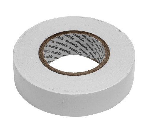 Изолента ПВХ, 19 мм х 20 м, белая, 150 мкм Matrix