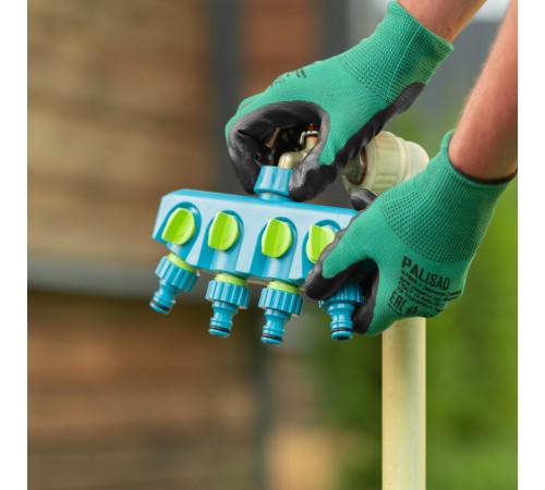 Разветвитель четырехканальный, пластиковый Palisad Luxe