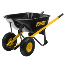 Тачка строительная, усиленная, объем 140 л, 250 кг, двухколесная, колесо 15х6.00-6 Denzel Тачка строительная, усиленная, объем 140 л, 250 кг, двухколесная, колесо 15х6.00-6 Denzel