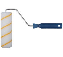 Валик полиакрил/полиэстер/хлопок, с желтой полосой, каркасная система, диам. 40/60 мм; ворс 10 мм, 180 мм FIT IT