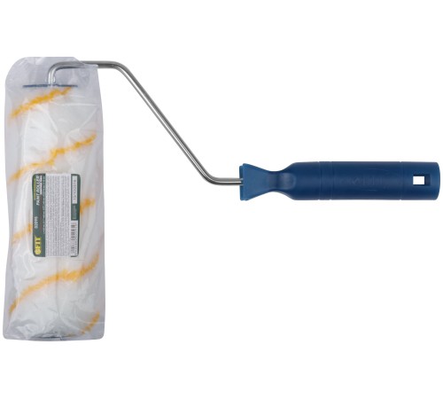 Валик полиакрил/полиэстер/хлопок, с желтой полосой, каркасная система, диам. 40/60 мм; ворс 10 мм, 180 мм FIT IT