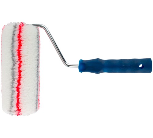 Валик полиакрил. нитяной, Профи, белый с сер. и крас.полос., бюг. 8 мм, диам. 48/84 мм, ворс 18 мм, 180 мм FIT IT Валик полиакрил. нитяной, Профи, белый с сер. и крас.полос., бюг. 8 мм, диам. 48/84 мм, ворс 18 мм, 180 мм FIT IT