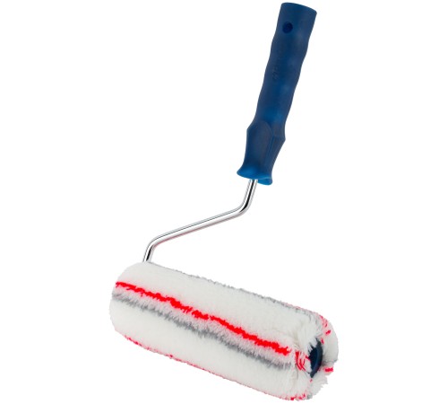 Валик полиакрил. нитяной, Профи, белый с сер. и крас.полос., бюг. 8 мм, диам. 48/84 мм, ворс 18 мм, 180 мм FIT IT Валик полиакрил. нитяной, Профи, белый с сер. и крас.полос., бюг. 8 мм, диам. 48/84 мм, ворс 18 мм, 180 мм FIT IT