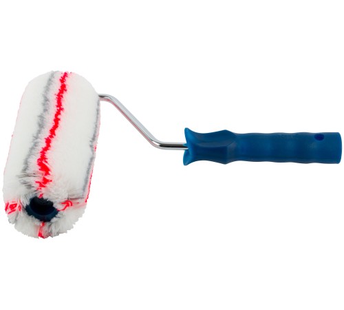 Валик полиакрил. нитяной, Профи, белый с сер. и крас.полос., бюг. 8 мм, диам. 48/84 мм, ворс 18 мм, 180 мм FIT IT Валик полиакрил. нитяной, Профи, белый с сер. и крас.полос., бюг. 8 мм, диам. 48/84 мм, ворс 18 мм, 180 мм FIT IT