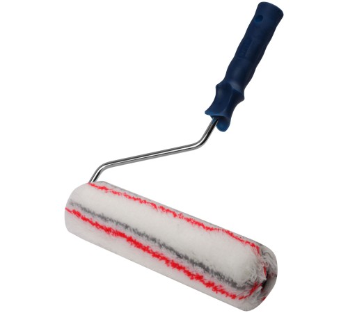 Валик полиакрил. нитяной, Профи, белый с сер. и крас.полос., бюг. 8 мм, диам. 48/84 мм, ворс 18 мм, 230 мм FIT IT