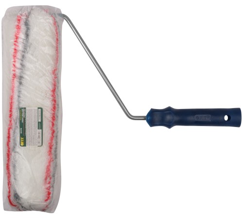 Валик полиакрил. нитяной, Профи, белый с сер. и крас.полос., бюг. 8 мм, д. 55/91 мм, ворс 18 мм, 300 мм FIT IT