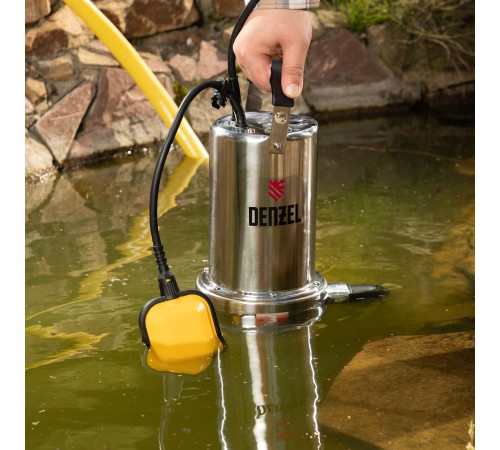 Дренажный насос DP1100X, 1100 Вт, подъем 11 м, 15500 л/ч Denzel
