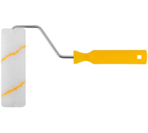 Валик полиакриловый белый с желтой полосой "миди", диам. 30/54 мм; ворс 12 мм, 150 мм FIT IT Валик полиакриловый белый с желтой полосой "миди", диам. 30/54 мм; ворс 12 мм, 150 мм FIT IT