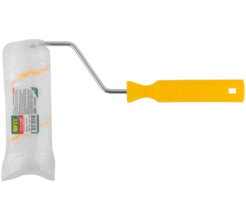 Валик полиакриловый белый с желтой полосой "миди", диам. 30/54 мм; ворс 12 мм, 150 мм FIT IT Валик полиакриловый белый с желтой полосой "миди", диам. 30/54 мм; ворс 12 мм, 150 мм FIT IT