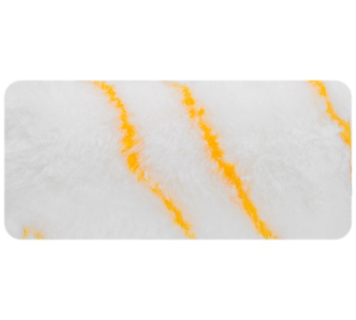 Ролик сменный полиакриловый белый с желтой полосой "миди", диам. 30/54 мм; ворс 12 мм, 100 мм FIT IT Ролик сменный полиакриловый белый с желтой полосой "миди", диам. 30/54 мм; ворс 12 мм, 100 мм FIT IT