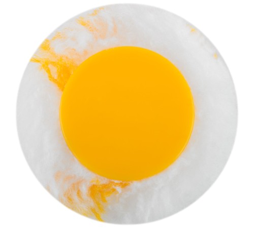 Ролик сменный полиакриловый белый с желтой полосой "миди", диам. 30/54 мм; ворс 12 мм, 100 мм FIT IT Ролик сменный полиакриловый белый с желтой полосой "миди", диам. 30/54 мм; ворс 12 мм, 100 мм FIT IT