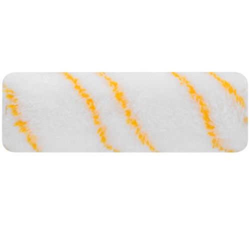 Ролик сменный полиакриловый белый с желтой полосой "миди", диам. 30/54 мм; ворс 12 мм, 150 мм FIT IT Ролик сменный полиакриловый белый с желтой полосой "миди", диам. 30/54 мм; ворс 12 мм, 150 мм FIT IT