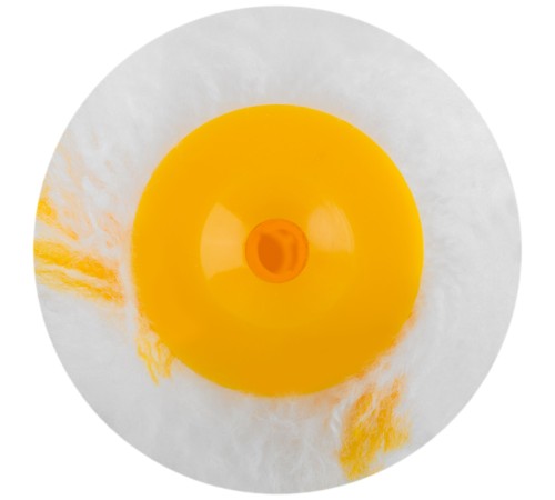 Ролик сменный полиакриловый белый с желтой полосой "миди", диам. 30/54 мм; ворс 12 мм, 150 мм FIT IT Ролик сменный полиакриловый белый с желтой полосой "миди", диам. 30/54 мм; ворс 12 мм, 150 мм FIT IT