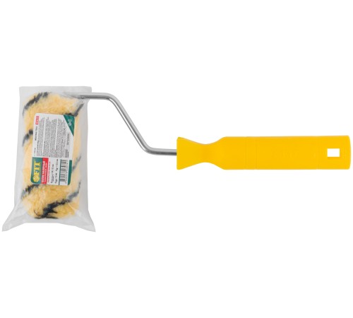 Валик полиакриловый бежевый с черной полосой "миди", диам. 30/51 мм; ворс 10,5 мм, 100 мм FIT IT Валик полиакриловый бежевый с черной полосой "миди", диам. 30/51 мм; ворс 10,5 мм, 100 мм FIT IT