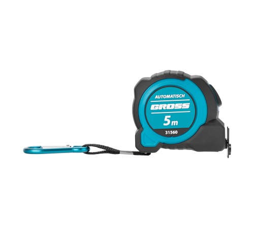 Рулетка "Automatisch", 5 м х 32 мм, нейлон, магнит, двустор. разметка, антиизлом, автоcтоп Gross
