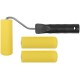 Валик поролоновый желтый с ручкой "мини" 100 мм + 2 сменных ролика FIT IT