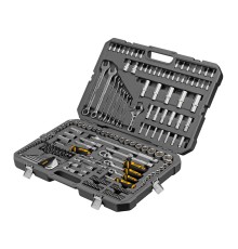 Набор инструментов, 1/2", 1/4", 3/8", CrV, S2, пластиковый кейс, 216 предметов Denzel Набор инструментов, 1/2", 1/4", 3/8", CrV, S2, пластиковый кейс, 216 предметов Denzel
