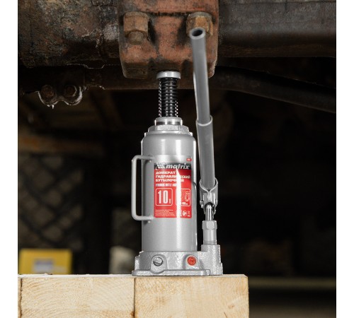 Домкрат гидравлический бутылочный, 10 т, высота подъема 230-460 мм Matrix