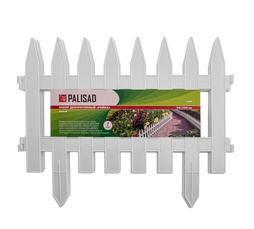 Забор декоративный "Рейка", 28 х 300 см, белый, Palisad Забор декоративный "Рейка", 28 х 300 см, белый, Palisad