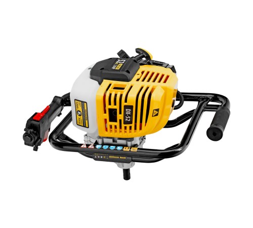 Мотобур DX-52, объём двигателя 52 см3, соединение 20 мм, без шнека Denzel