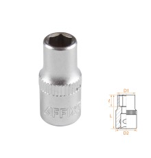 Головка торцевая стандартная шестигранная 1/4", 6 мм AFFIX AF00020006 Головка торцевая стандартная шестигранная 1/4", 6 мм AFFIX AF00020006