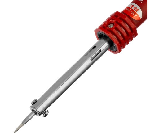 Паяльник, пластиковая рукоятка, медный наконечник с долговечным защитным покрытием, 220 В, 30 W Matrix