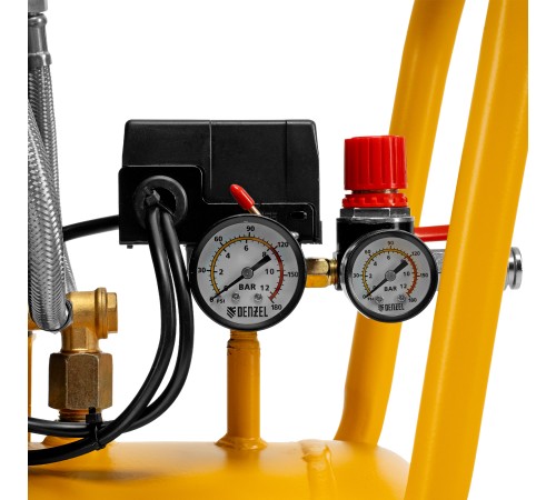 Компрессор безмасл. малошумный DLP -3000/50, 3 кВт, 2х1,5 кВт,50 л, 2850 об/мин,500 л/мин Denzel