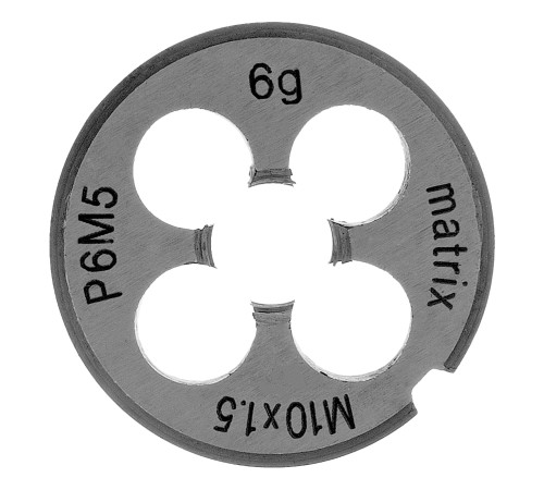 Плашка М10 х 1.5 мм, Р6М5 Matrix