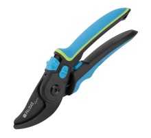 Секатор прямого реза, 225 мм, регулировка захвата, трехкомпонентные рукоятки, Luxe, Palisad