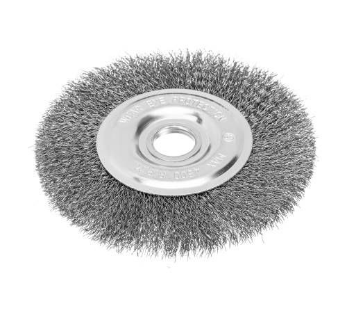 Щетка для УШМ, 150 мм, посадка 22.2 мм, плоская, витая проволока Сибртех