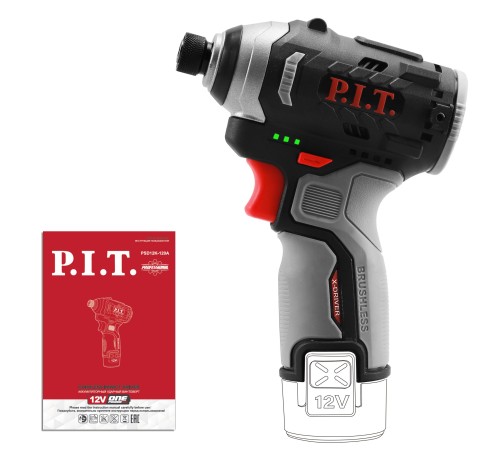 Винтоверт ударный аккумуляторный бесщёточный P.I.T. PSD12K-120A (без АКБ и ЗУ)