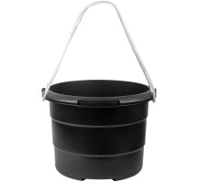 Ведро строительное пластиковое для переноски раствора, усиленные стенки, канатные ручки 40 л FIT РОС