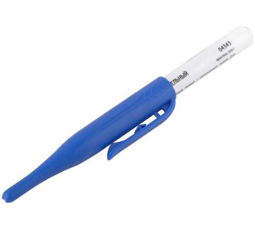 Маркер строительный перманентный, тонкий, удлиненное перо, синий FIT IT