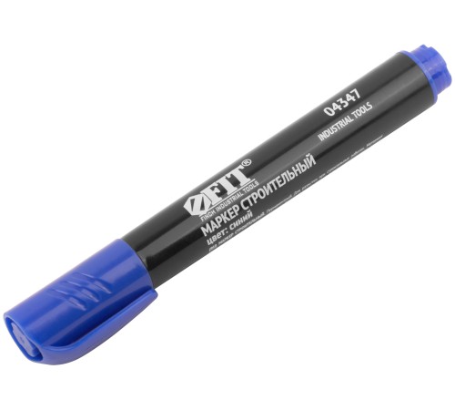 Маркер строительный перманентный, синий FIT IT
