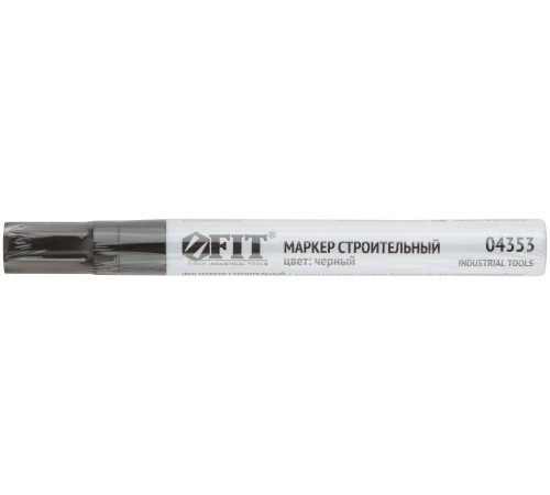 Маркер строительный с жидким красящим составом, алюминиевый корпус, черный FIT IT Маркер строительный с жидким красящим составом, алюминиевый корпус, черный FIT IT
