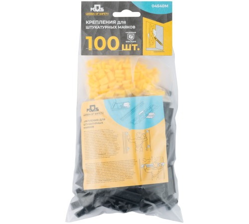 Крепления для штукатурных маяков 100 шт. MOS РОС Крепления для штукатурных маяков 100 шт. MOS РОС