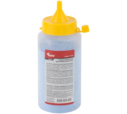 Краска разметочная для отбойного шнура, 115 гр. синяя КУРС