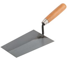 Кельма отделочная, инструментальная сталь, деревянная ручка 180 мм MOS