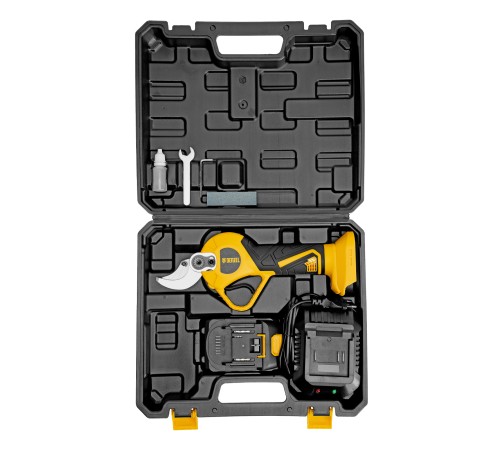 Секатор аккумуляторный, бесщет., CP-30BL, Li-Ion, 20 В, лезвия SK5 // Denzel