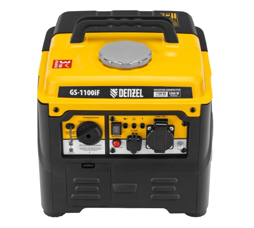 Генератор инверторный GS-1100iF, 1,1 кВт, 230 В, ручной старт DENZEL