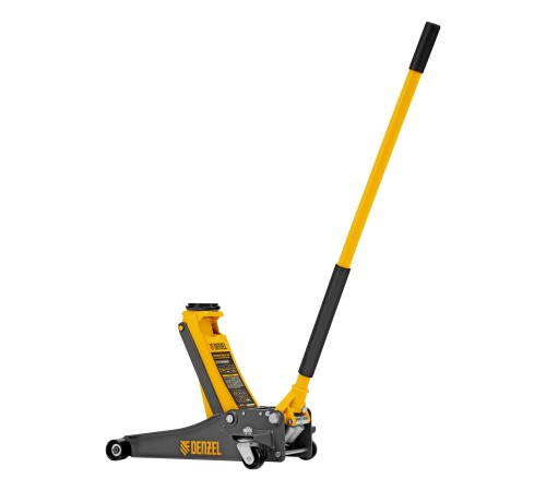 Домкрат гидравлический подкатной, 2,5 т, 85-430 мм, быстрый подъем, низкий подхват, проф. Denzel