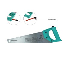 Ножовка по дереву, с карандашом, 360мм, 15-16TPI, 2D, серия Кулибин, Sturm!