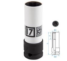Головка для секретных болтов MB ударная 1/2", 17 мм KING TONY 9BW4501 Головка для секретных болтов MB ударная 1/2", 17 мм KING TONY 9BW4501