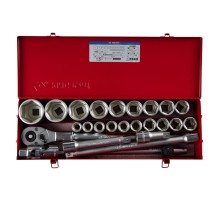 Набор торцевых головок с принадлежностями 3/4", шестигранные, 19-55 мм, 25 предмета KING TONY 6325MR01