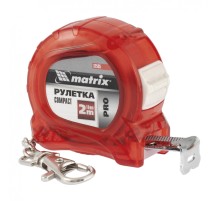 Рулетка Compact,2 м x 16 мм,компактный размер,карабин-держатель,PRO Matrix