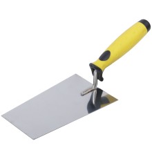 Мастерок нержавеющий, мягкая ручка, Профи, "трапеция" 180 мм FIT HQ