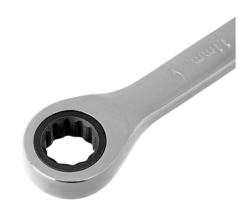 Ключ комбинированный трещоточный, 11 мм, CrV, зеркальный хром Matrix Professional Ключ комбинированный трещоточный, 11 мм, CrV, зеркальный хром Matrix Professional