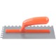 Гладилка стальная с пластиковой ручкой, 280х130 мм зубчатая, зуб 10х10 мм КУРС
