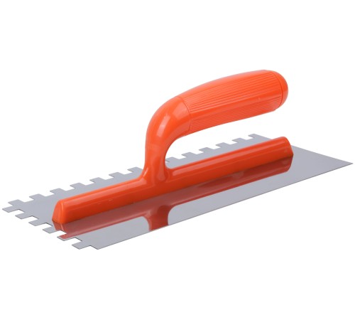 Гладилка нержавеющая с пластик.ручкой, 280х130 мм зубчатая 10х10 мм FIT IT